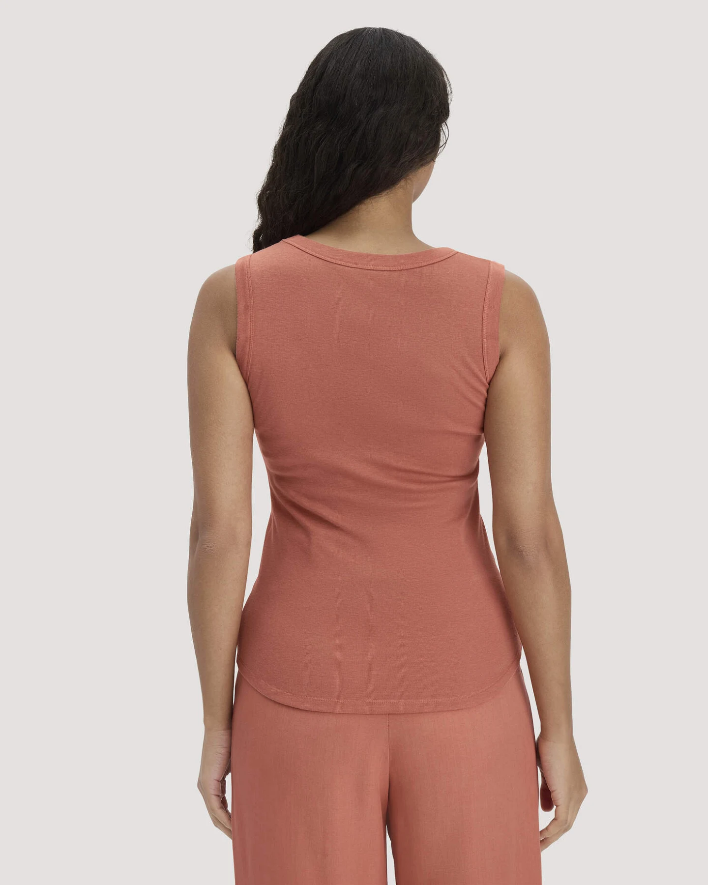 hessnatur Damen Softrib Top Fitted aus Bio-Baumwolle und TENCEL™ Modal - orange - Größe 40 – Ansicht 3