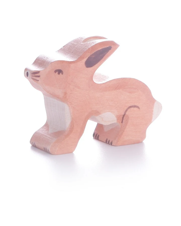 Holztiger Holzfigur "Hase, klein" Wald und Wiese Maße 5,5 x 1,9 x 4 cm