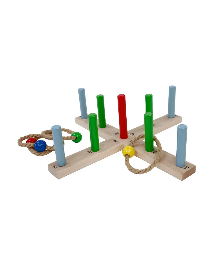 Nemmer Geschicklichkeitsspiel Ringe werfen Ringwurfspiel incl. 4 Ringe
