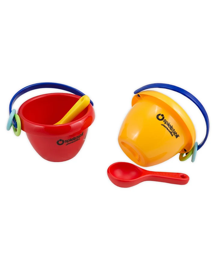 Spielstabil Mini Eimer Baby-Foot mit Sandlöffel, 1 Eimer, 1 Löffel Maße 12,2 x 13,5 x 8,5 cm