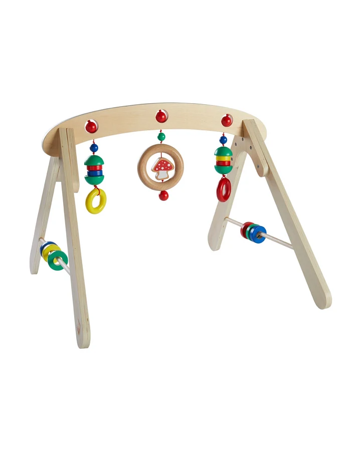 Pinolino Ahorn massiv Holz Baby Trapez 56 x 60 x 45 cm großer Holz Babytrainer