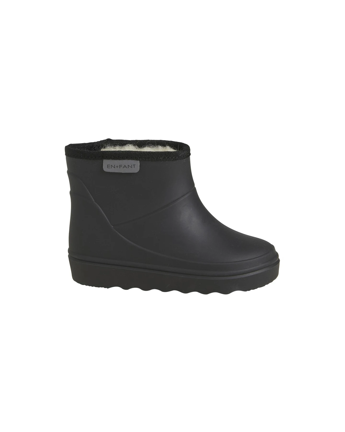 Kinder Gummistiefel mit kurzem Schaft und Schurwollfell, black Gr.24 – Ansicht 2