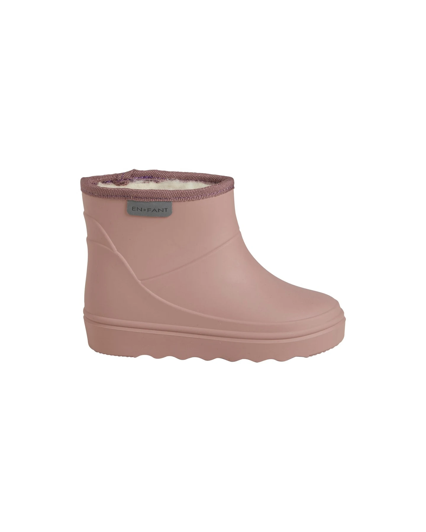 Kinder Gummistiefel mit kurzem Schaft und Schurwollfell, old rose Gr.23 – Ansicht 2