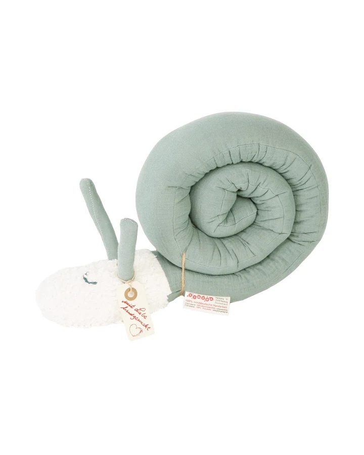 Kuschelschnecke Musselin lindgrün Länge ca. 110 cm