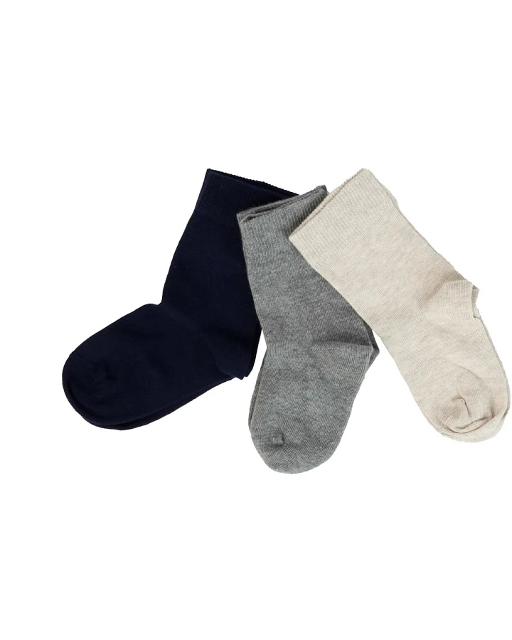 Kinder Socken-Set Bio-Baumwolle 3 Paar marine Gr.1