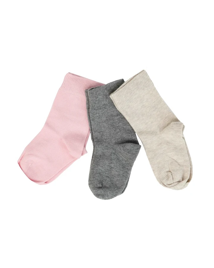 Kinder Socken-Set Bio-Baumwolle 3 Paar rosa Gr.3