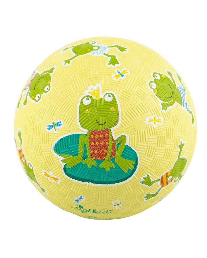 sigikid Kinderball Mini Naturkautschuk Frosch gelb Durchmesser 12 cm