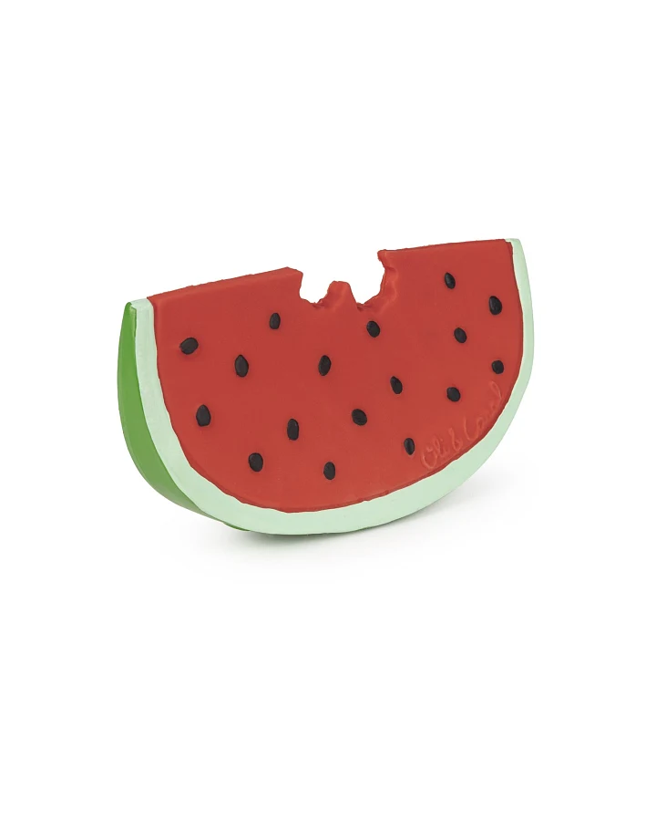 Baby Greifling und Beißring Naturkautschuk Wally Watermelon Gr.1, Maße 14,5 x 8,5 x 2,7 cm