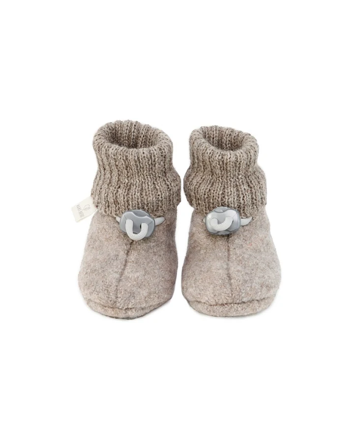 Baby Trageschuhe Schurwollwalk beigemelange Gr.16/17