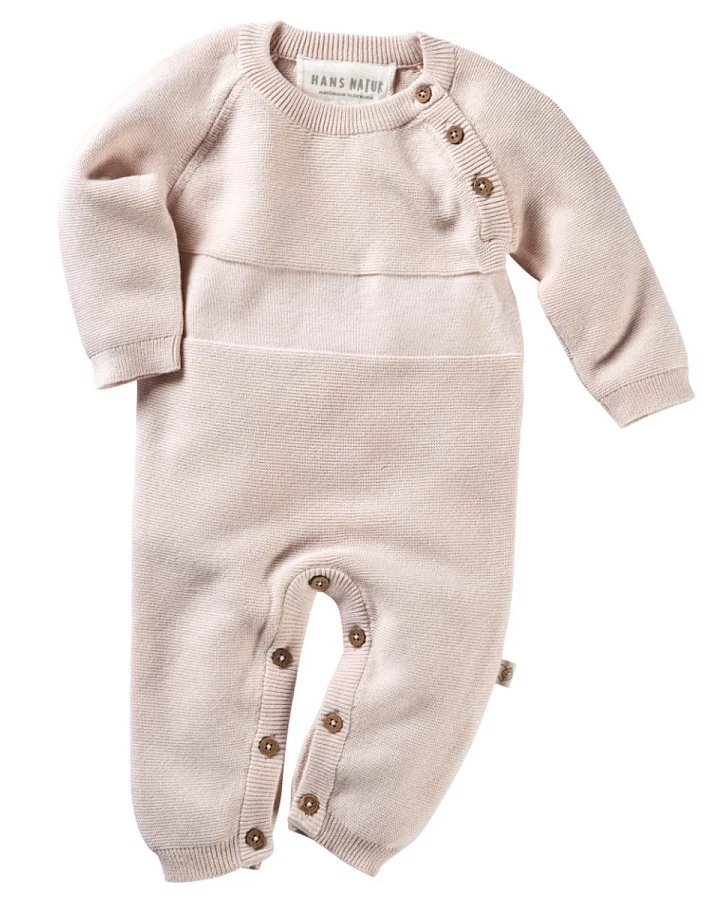 Baby Overall Strick Qualität rose melange Gr.50/56