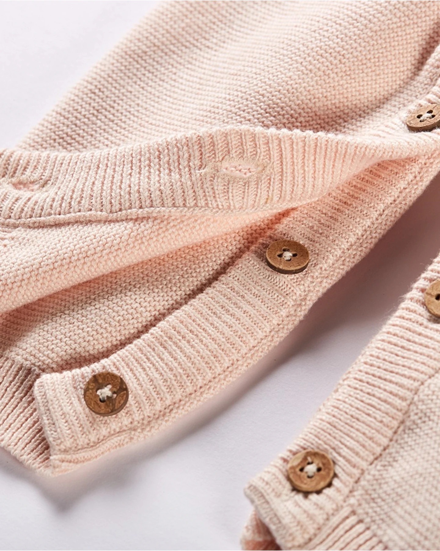 Baby Overall Strick Qualität rose melange Gr.50/56 – Ansicht 2