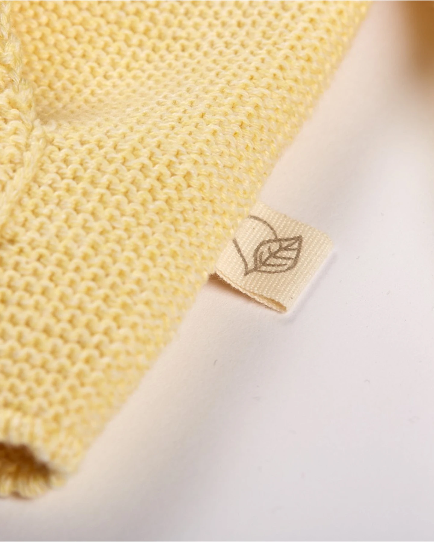 Kinder Strickjacke mit Kapuze Bio-Baumwolle gelb melange Gr. 122/128 – Ansicht 2