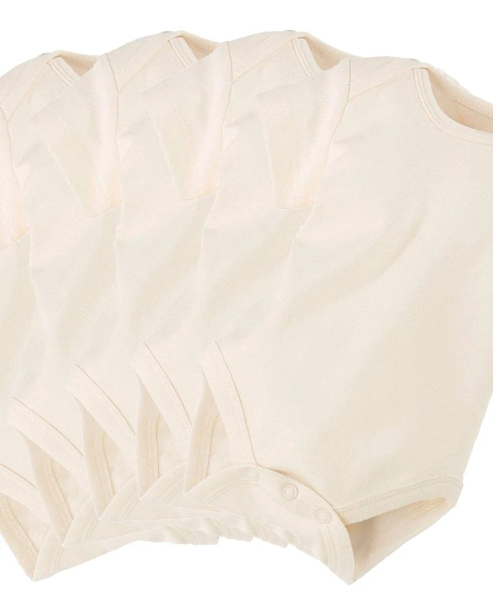 Baby Body Kurzarm Bio Baumwolle 5er Set "pure basic" Gr. 62/68