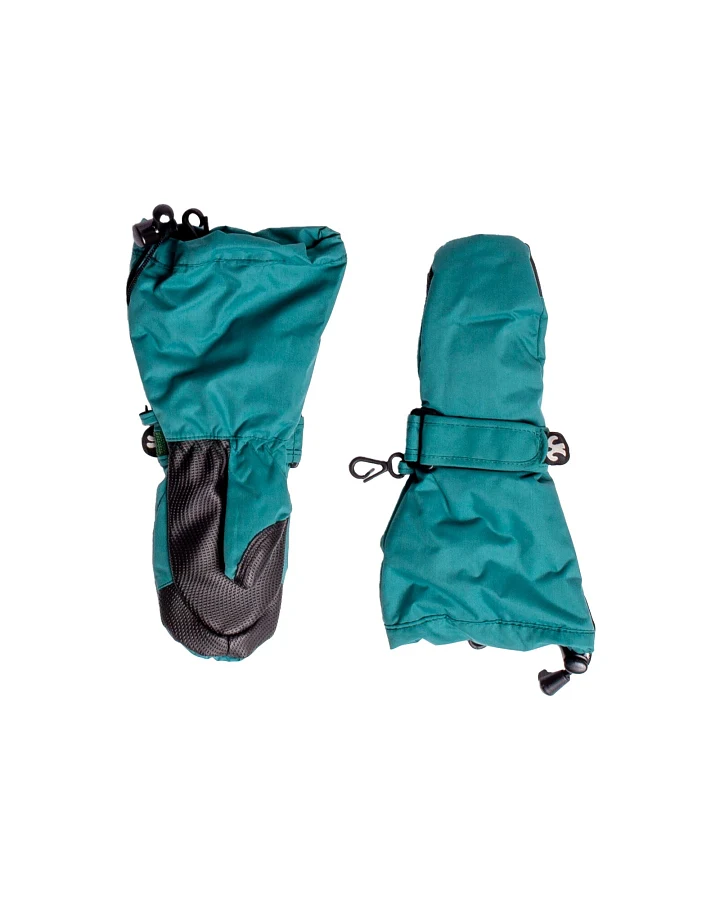 Kinder Handschuhe Fäustlinge mit Stulpen "Dark green" Gr.M (98-116), 3-5/6 Jahre