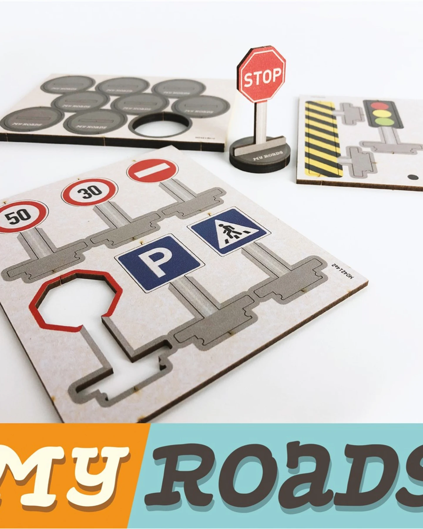 MyRoads Spielstraße - Traffic Signs, 17-teilig Maße 17,0 x 13,5 x 3,5 cm – Ansicht 2