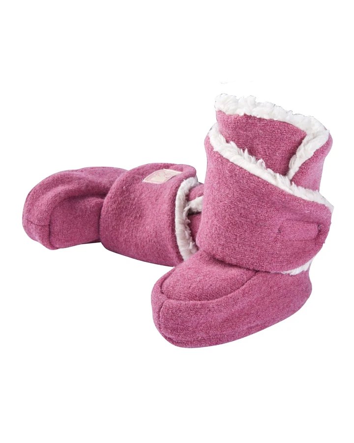 Pickapooh Baby Hausschuhe Babyschuhe Walk-Boots mit Klettverschluss rose Gr.1 (0-3 Monate)