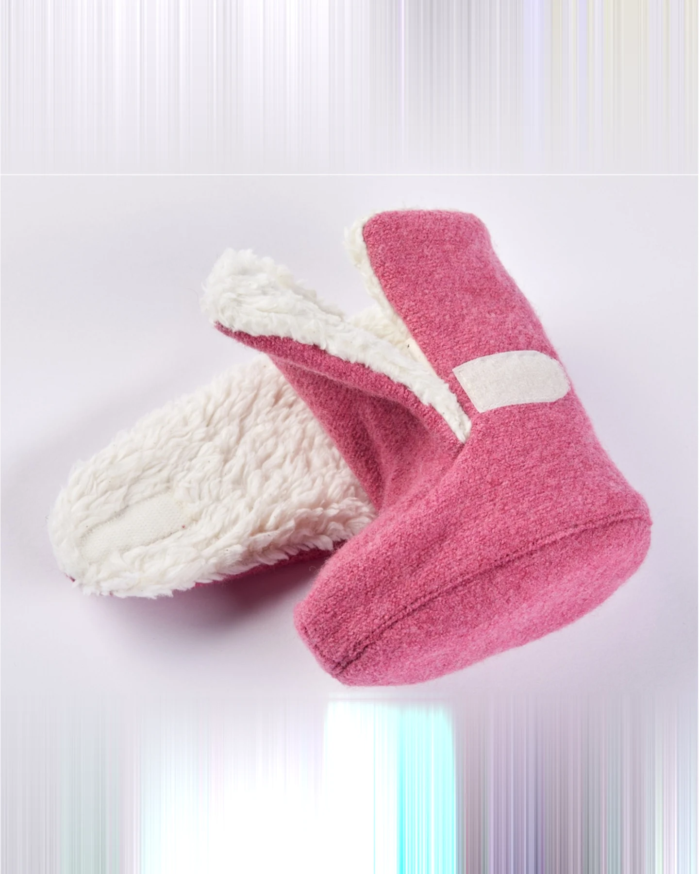 Pickapooh Baby Hausschuhe Babyschuhe Walk-Boots mit Klettverschluss rose Gr.1 (0-3 Monate) – Ansicht 2