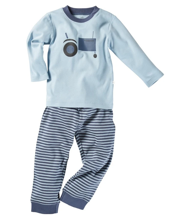 Kinder Schlafanzug 2-teilig Bio-Baumwolle Traktor Gr.110/116