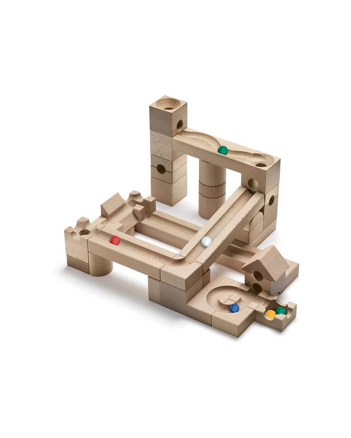 Kugelbahn Junior aus unbehandeltem Buchenholz Maße: 5 x 5 x 5 cm