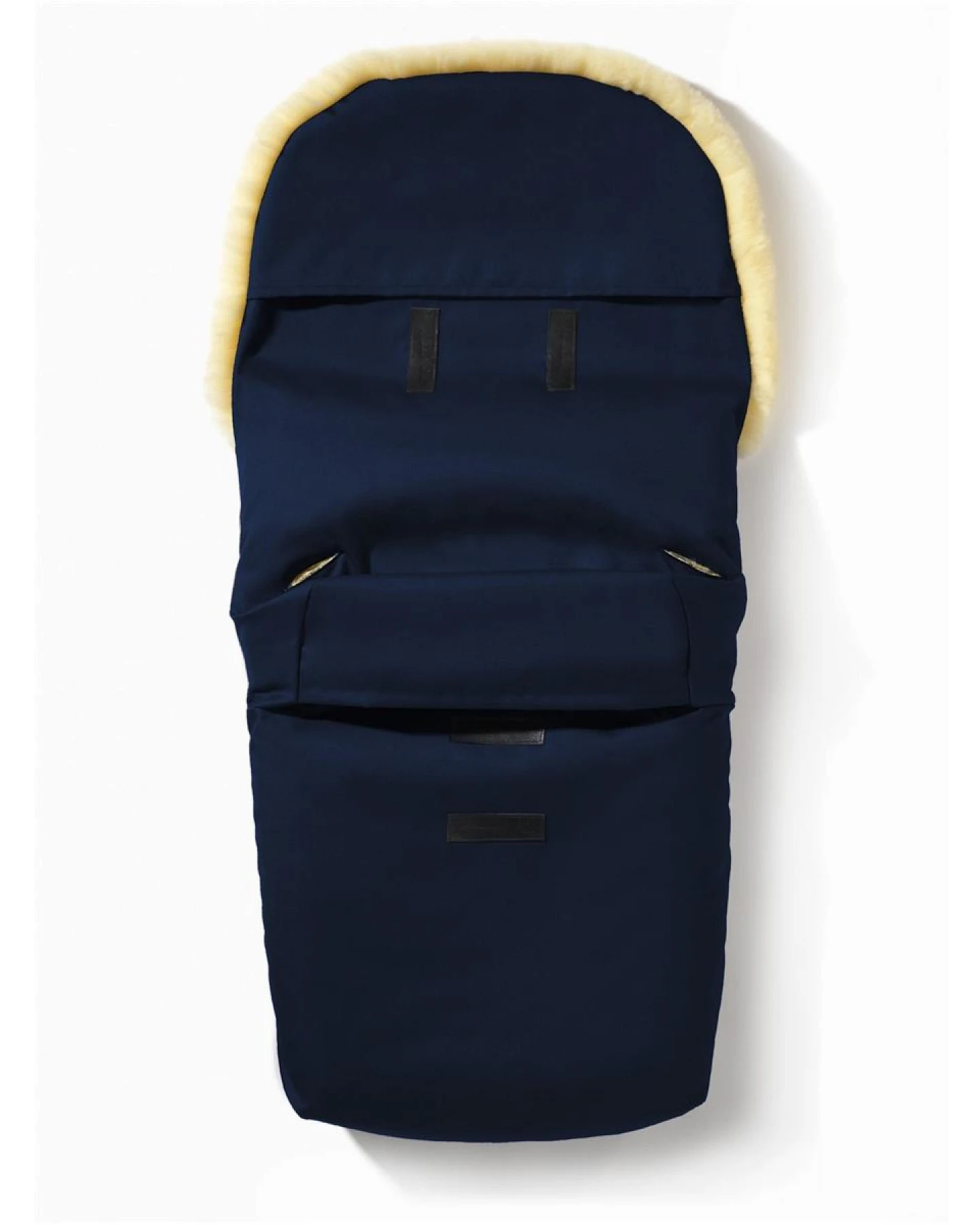 Hofbrucker Fußsack Kinderwagen Lammfell "Polaris" navy blue Maße: 105 x 40 x 10 cm – Ansicht 2