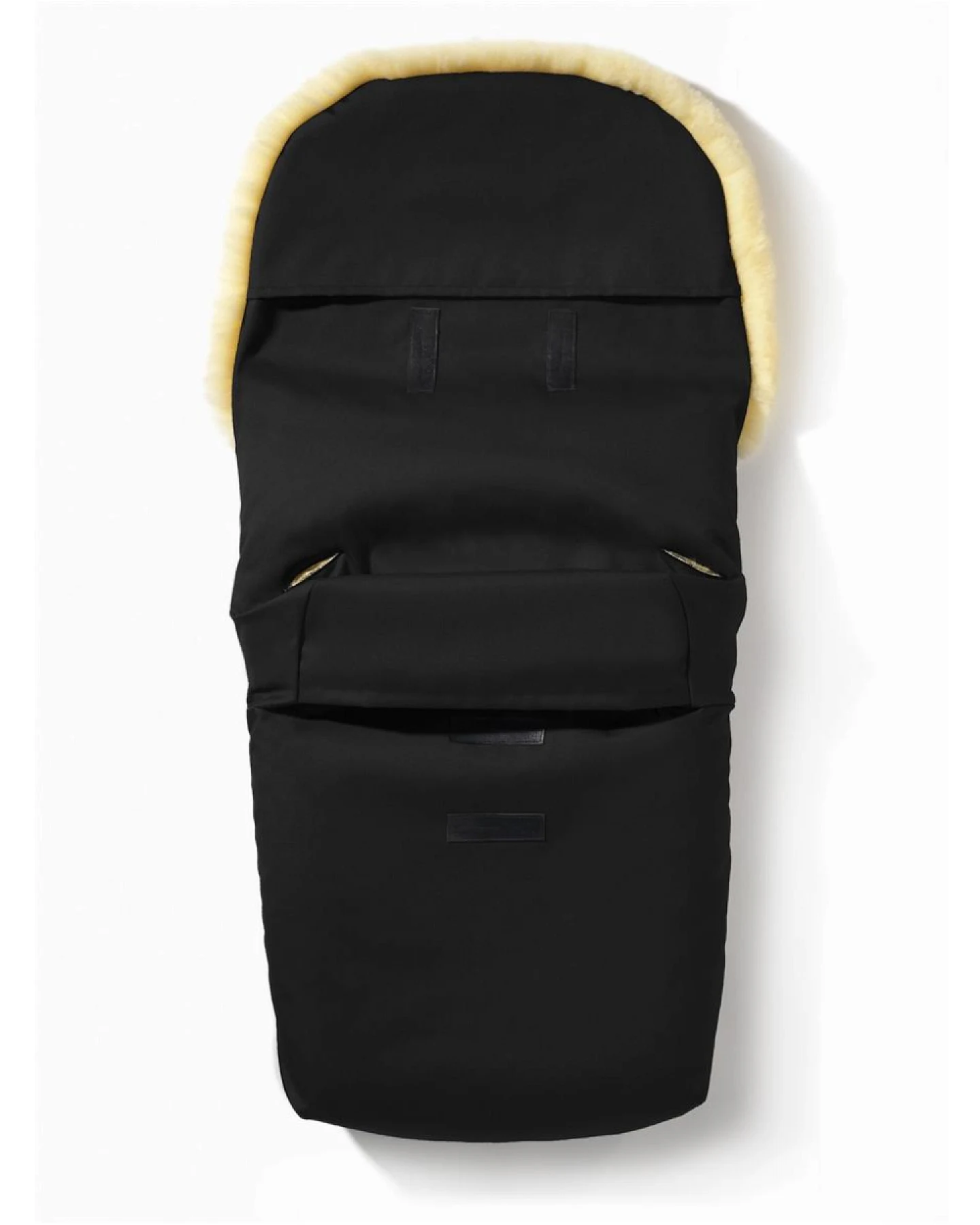 Hofbrucker Fußsack Kinderwagen Lammfell "Polaris" schwarz Maße: 105 x 40 x 10 cm – Ansicht 2