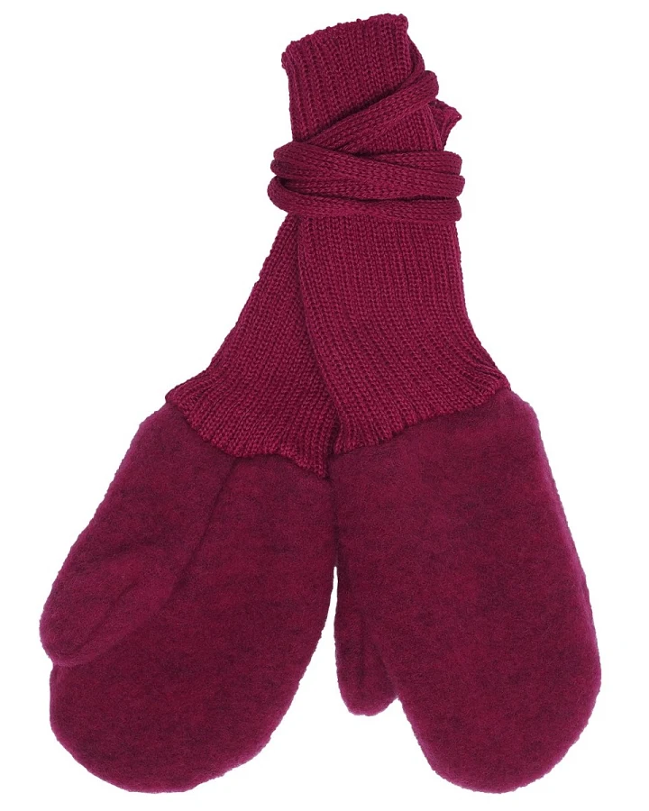 Kinder Handschuhe Bio-Merinowolle Fleece beere Gr.2 (2 Jahre)