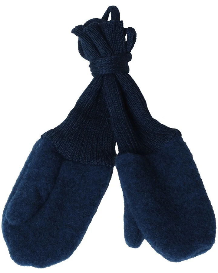 Kinder Handschuhe Bio-Merinowolle Fleece marine Gr.3 (3 Jahre)
