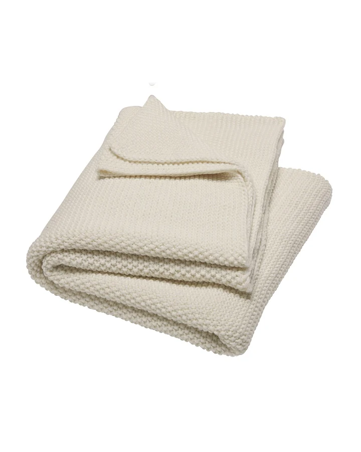Babydecke Bio-Baumwolle Strick-Qualität natural Maße 80 x 95 cm