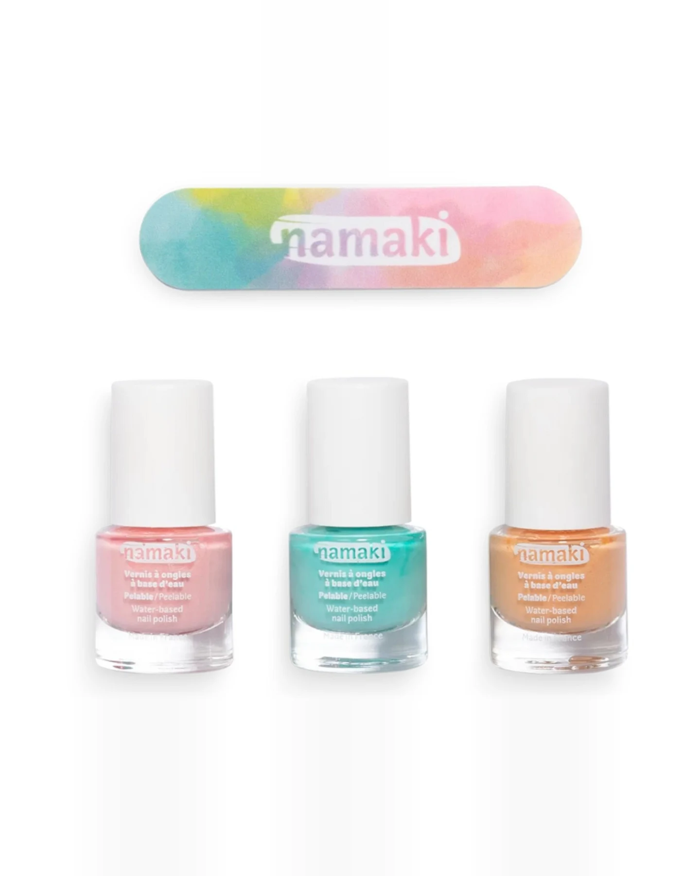 Kinder Nagellack 3er Set "Summer delights" mit Nagelfeile Inhalt 3 x 7,5 ml – Ansicht 2