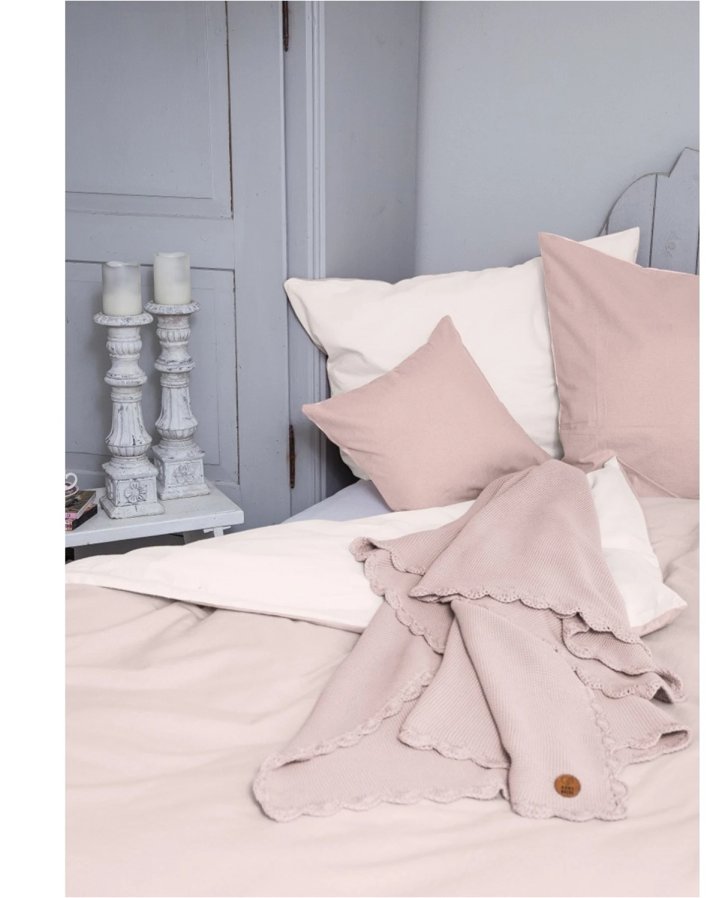 Biber Bettwäsche zum Wenden Bio-Baumwolle rosé Bettbezug 135 x 200 cm, Kissen 80 x 80 cm – Ansicht 2