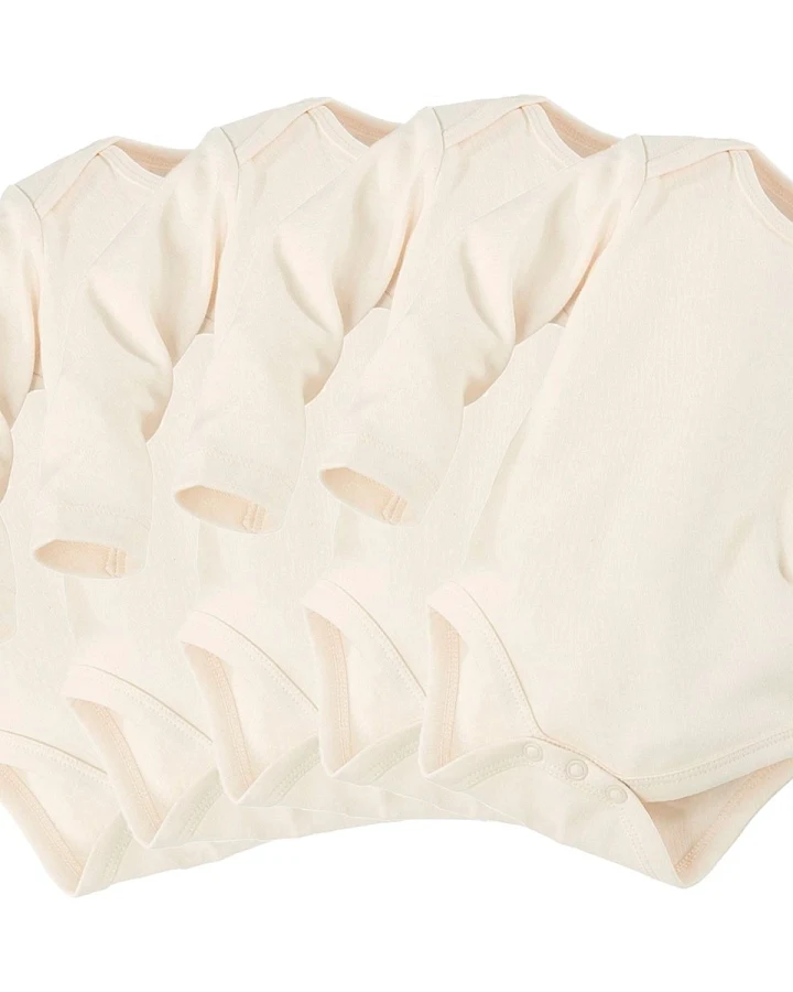 Baby Langarmbody Bio-Baumwolle 5er Set "pure basic" Gr. 50/56