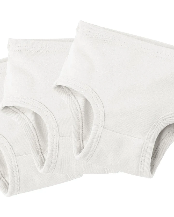 Mädchen Slip Bio-Baumwolle 3er Set off white Gr. 110/116