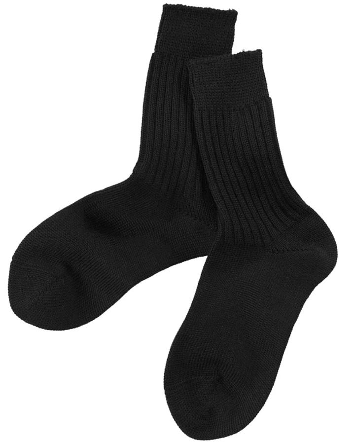 Damen und Herren Socken Schurwolle schwarz Gr.37/38