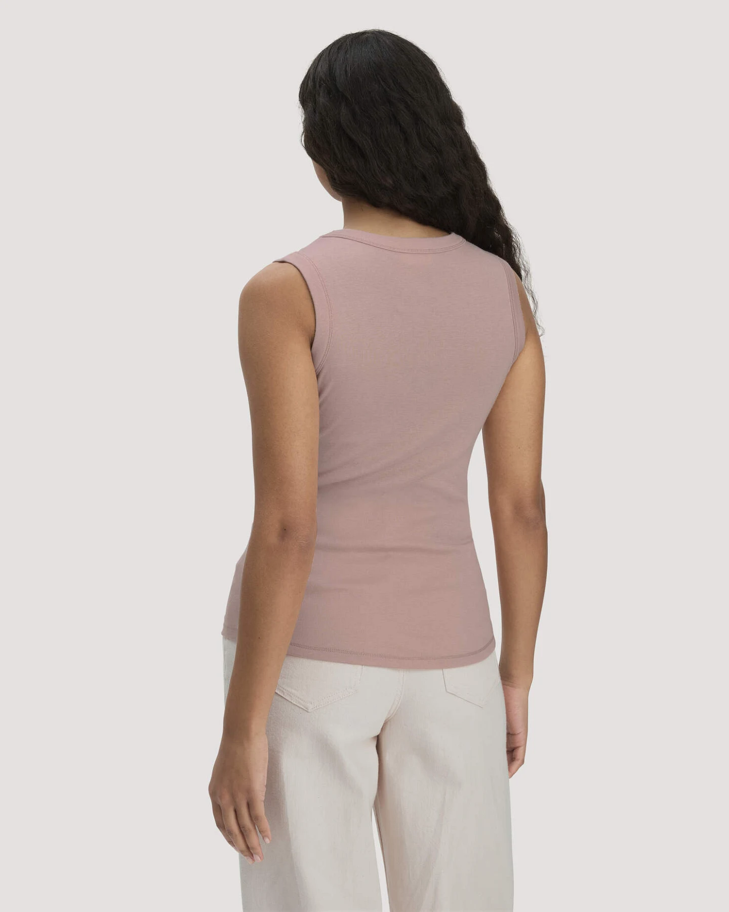hessnatur Damen Softrib Top Fitted aus Bio-Baumwolle und TENCEL™ Modal - rosa - Größe 36 – Ansicht 3
