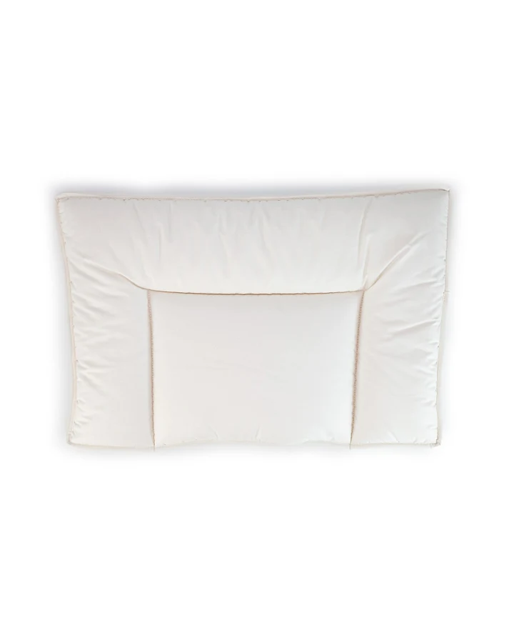 Flachkissen für Babys und Kleinkinder Merino-Schafschurwolle (kbT) 40 x 60 x 5 cm, 250 g, Perkal-Inlett