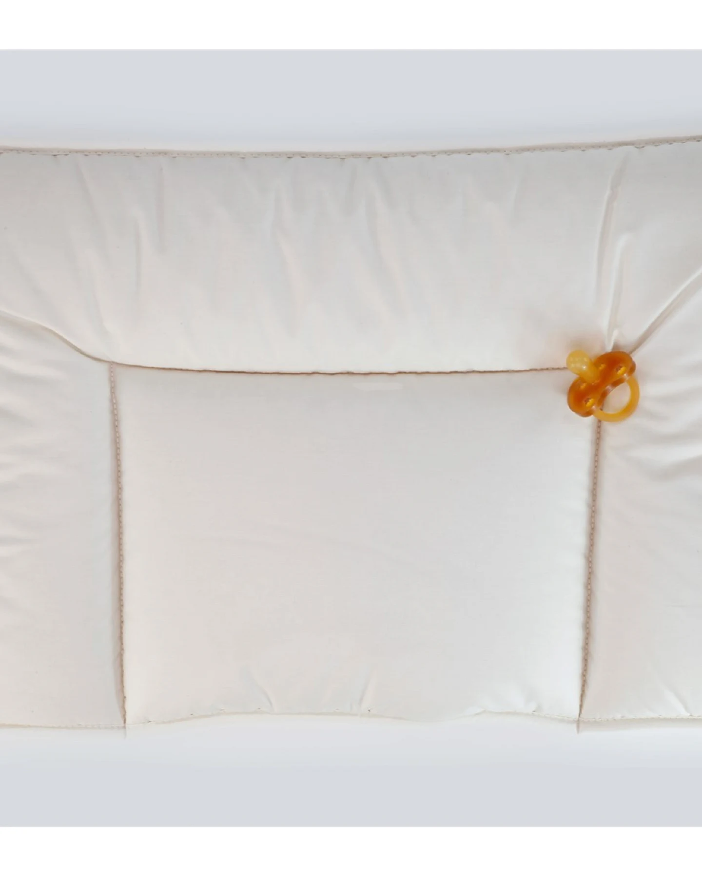 Flachkissen für Babys und Kleinkinder Merino-Schafschurwolle (kbT) 40 x 60 x 5 cm, 250 g, Perkal-Inlett – Ansicht 2
