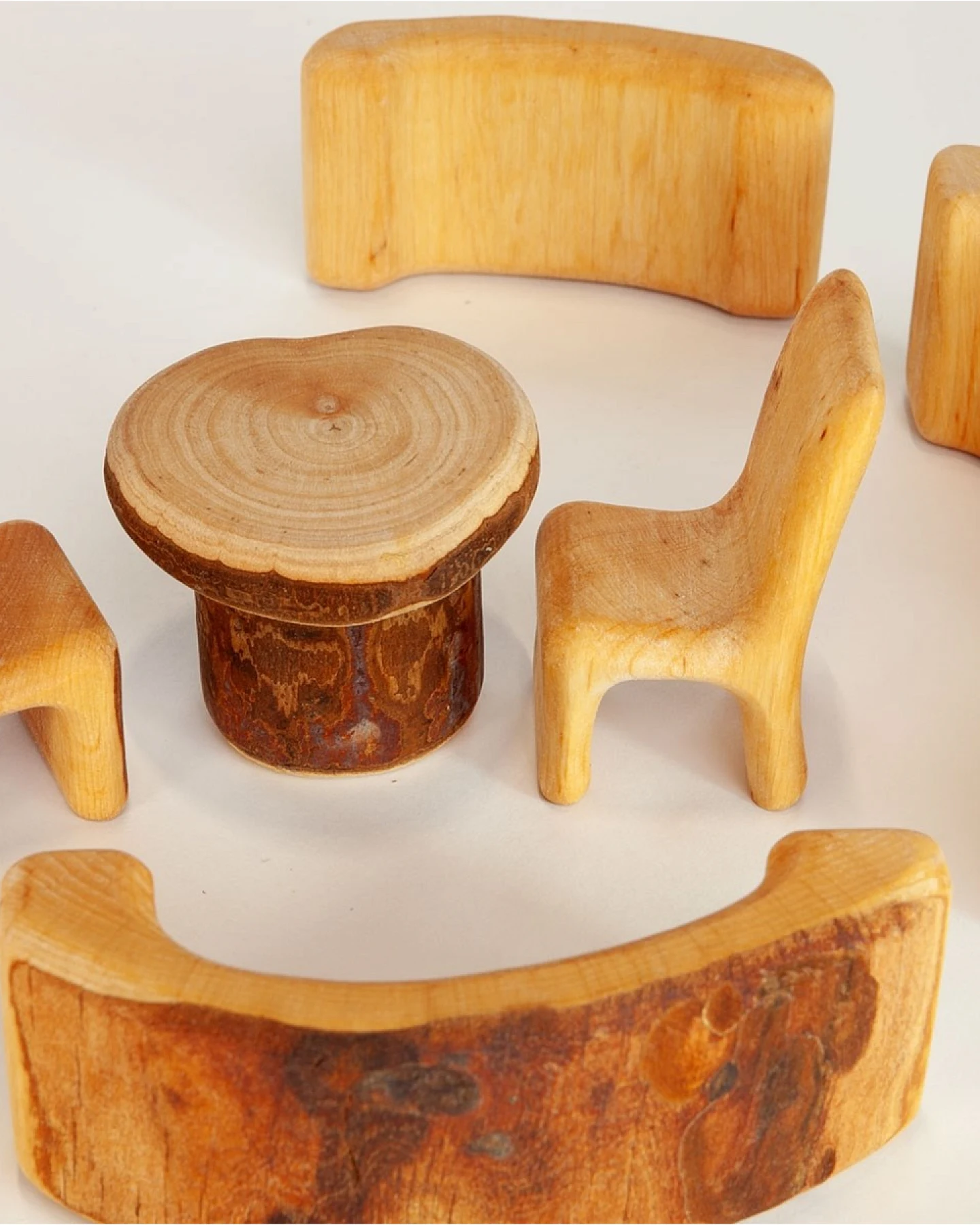 Holzbausteine natur Haus und Garten, Erlenholz 8-teilig – Ansicht 2