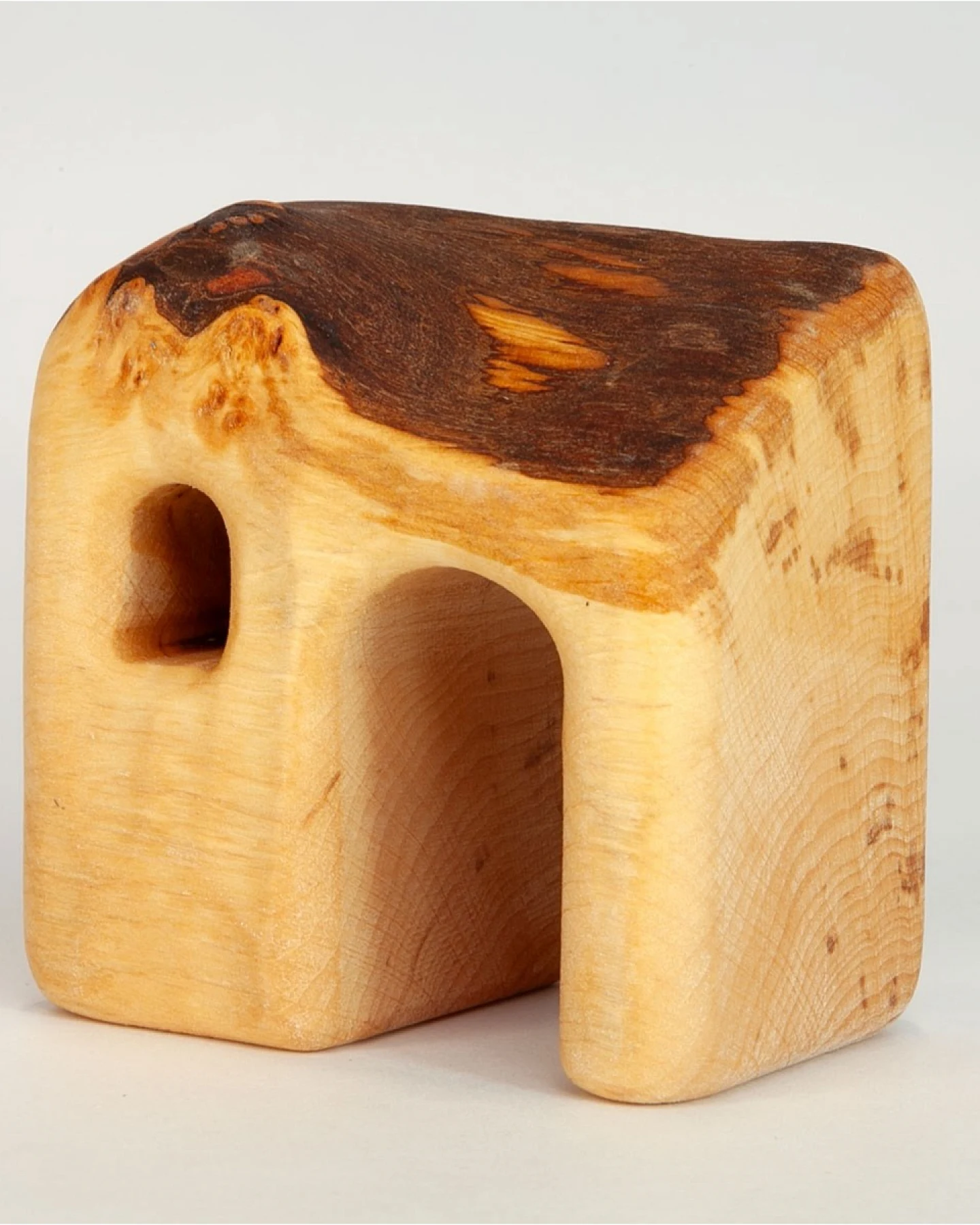 Holzbausteine natur Siedlung mit Kirche, Erlenholz 6-teilig – Ansicht 2