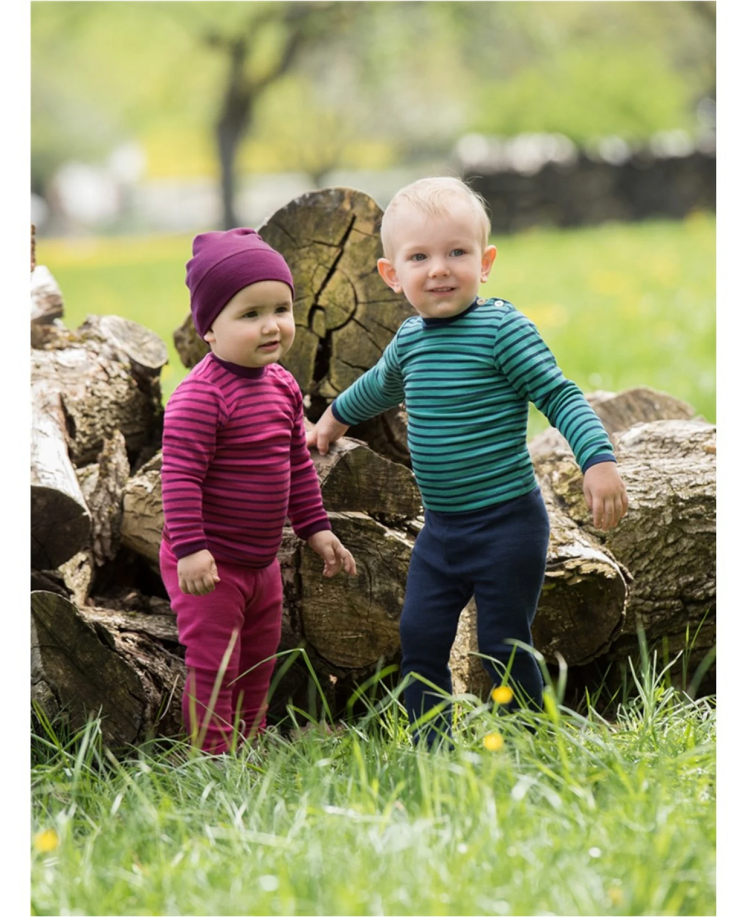 Engel Natur Baby und Kinder Mütze Helmmütze Wolle Seide orchidee Gr.98/104 (48-50 cm) – Ansicht 2