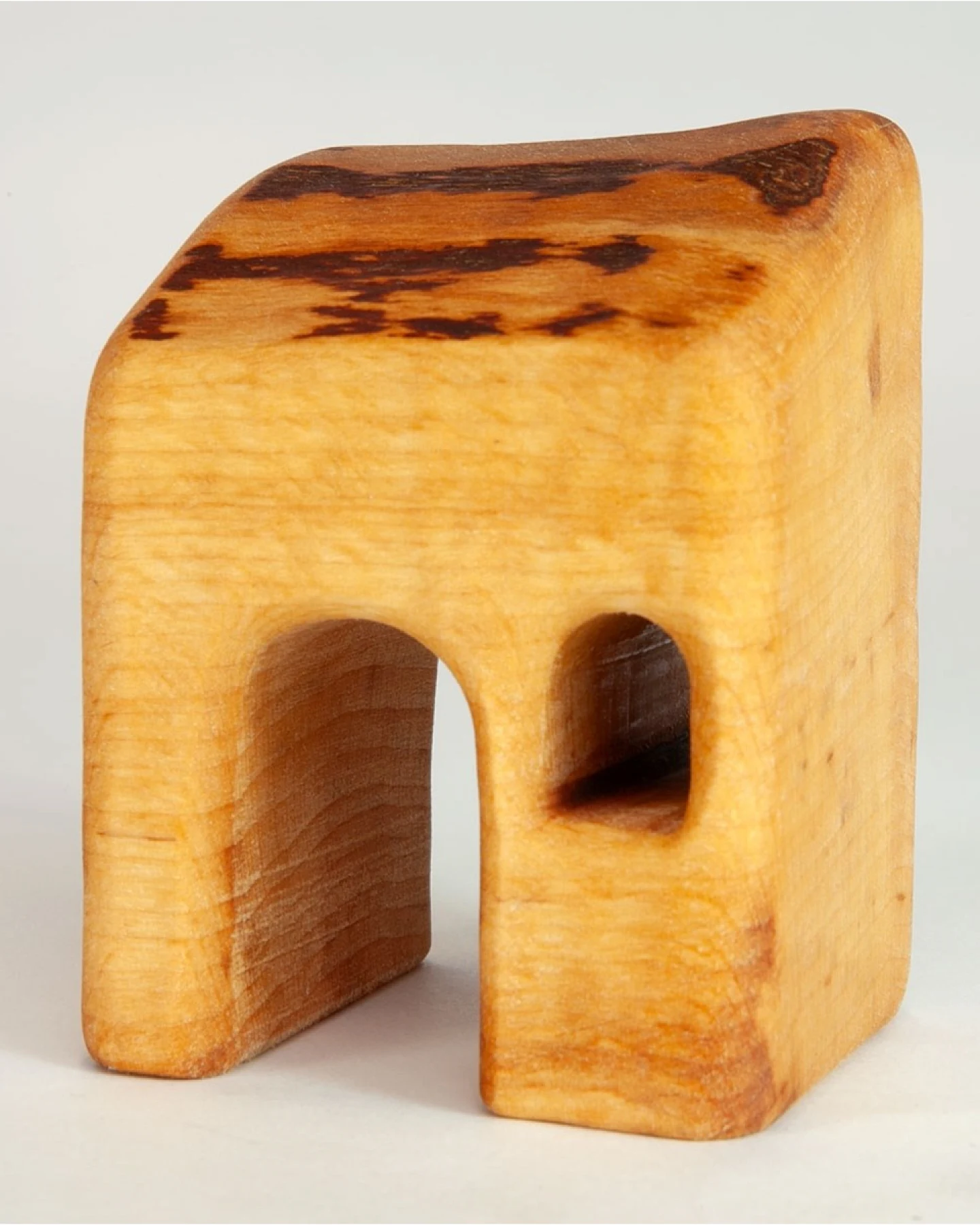 Holzbausteine natur Kleine Häuser, Erlenholz 3-teilig – Ansicht 2