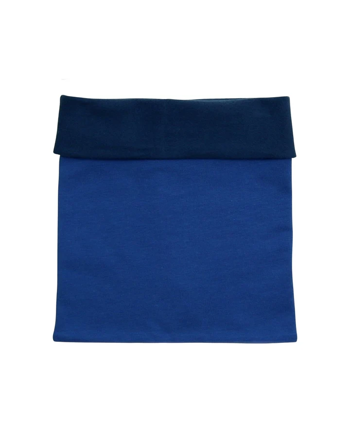 Wende Schlauchschal Bio-Baumwolle uni ultramarine-night Gr. Onesize