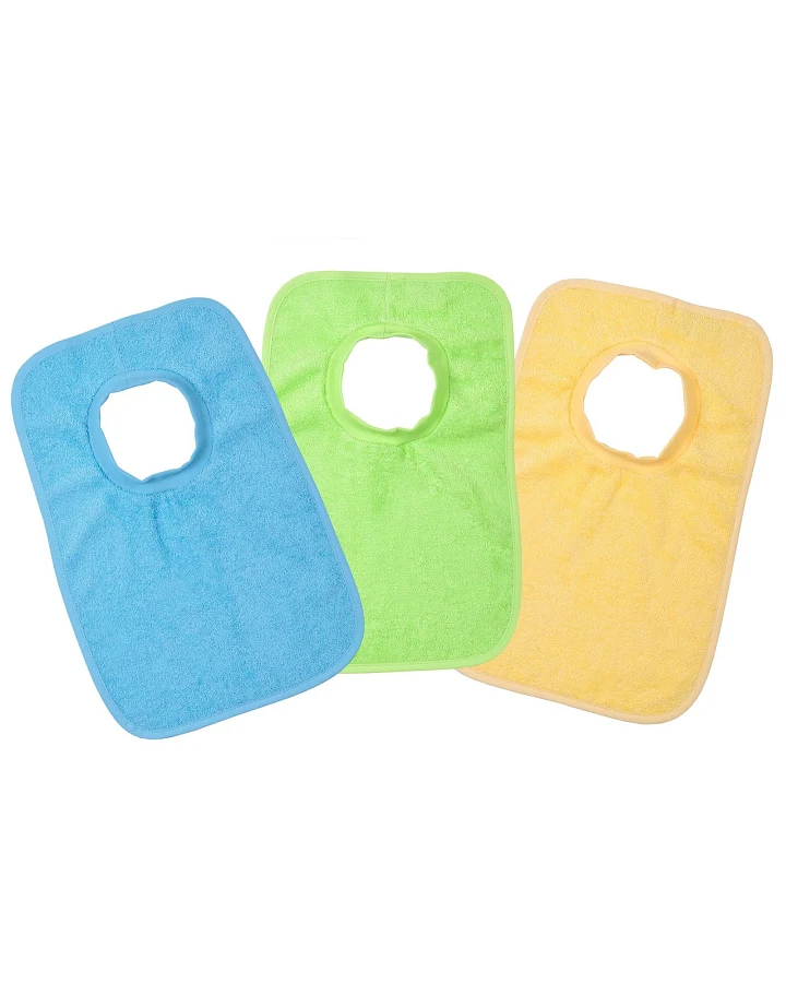 Lätzchen groß mit Schlupffunktion Bio Baumwolle 3er Set bunt pink Maße 30 x 45 cm