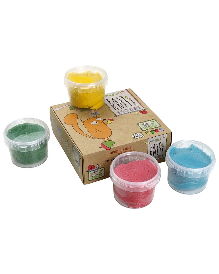 Easy Soft Knete 4er Set rot, gelb, grün, blau 4 x 120 g