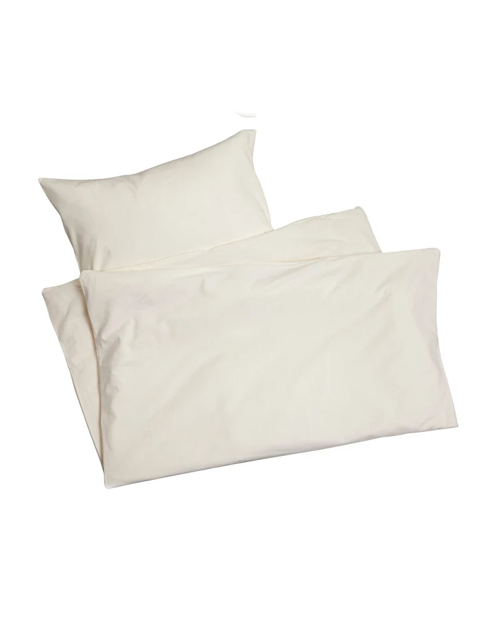 Kinderbettwäsche Bio-Baumwolle Biber natur Bettbezug 100 x 135 cm, Kissen 40 x 60 cm