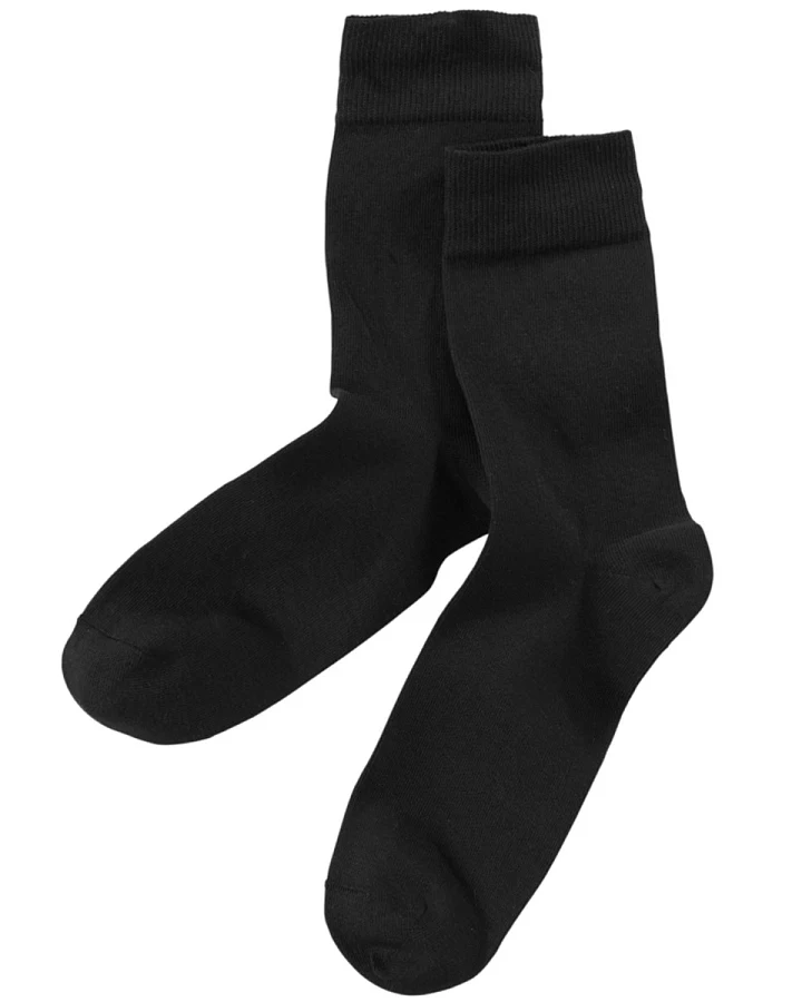 Feine Socke Bio-Baumwolle schwarz Gr.39-40