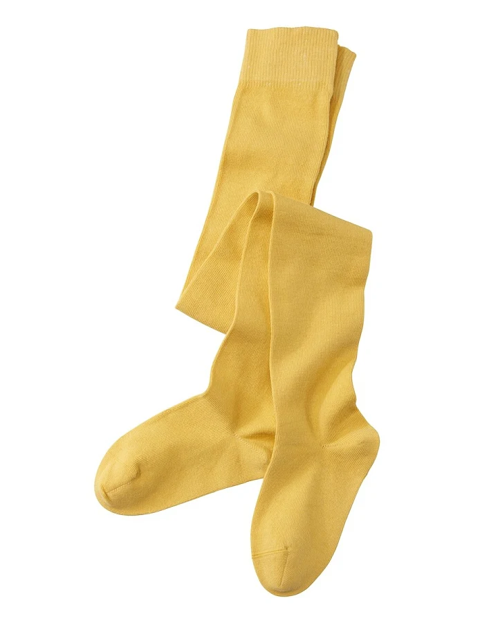 Feine Kinder Strumpfhose Baumwolle (kbA) safran Gr.3-4