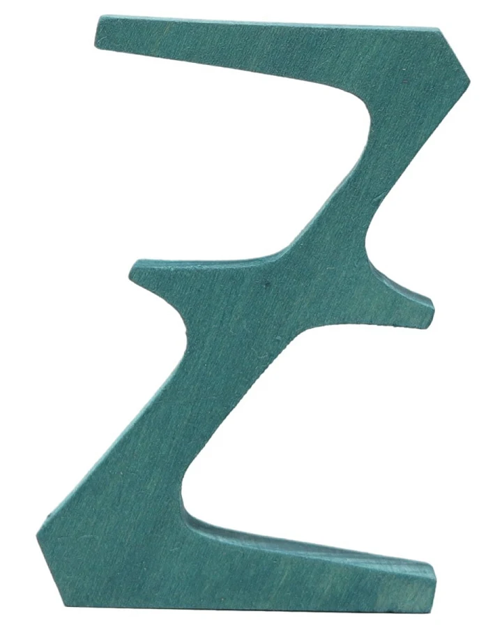 Grimms Anthroposophisches Z Buchstabe aus Lindenholz, bunt lasiert Maße 7,5 x 6 x 1 cm