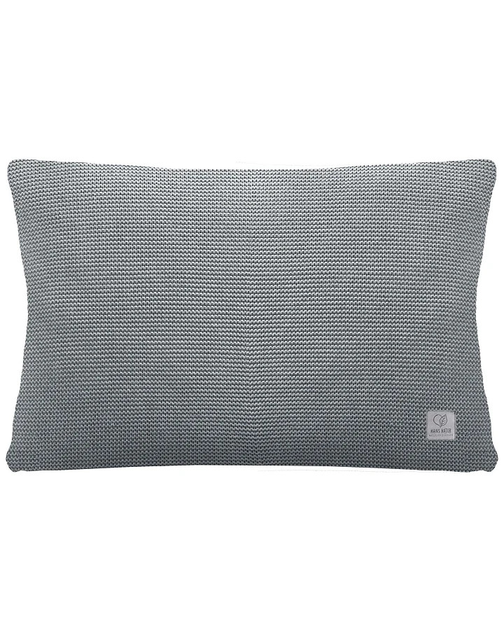 Kissenbezug 40x60 cm Bio Baumwolle light grey-melange Mit Reißverschluss