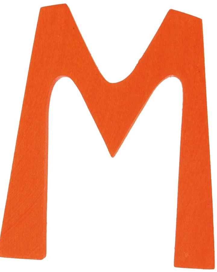 Grimms Anthroposophisches M Buchstabe aus Lindenholz, bunt lasiert Maße 7,5 x 6 x 1 cm