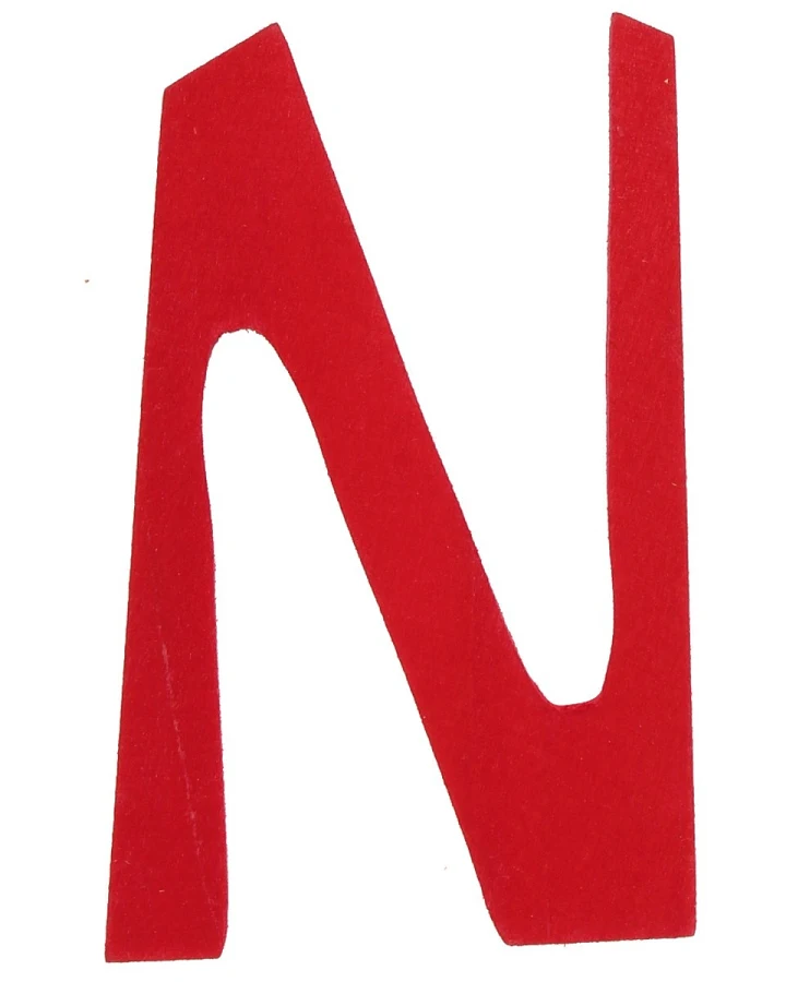 Grimms Anthroposophisches N Buchstabe aus Lindenholz, bunt lasiert Maße 7,5 x 6 x 1 cm